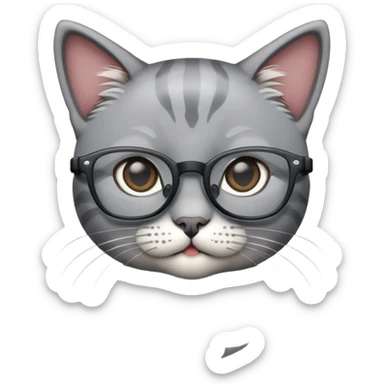 котик в очках sticker