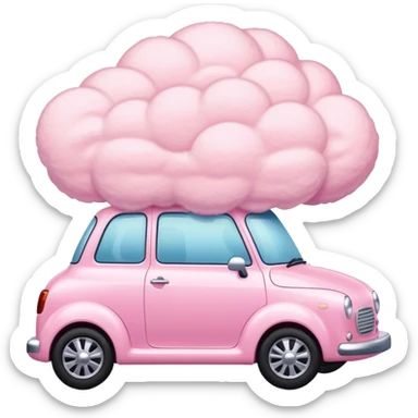 A candy floss car sticker