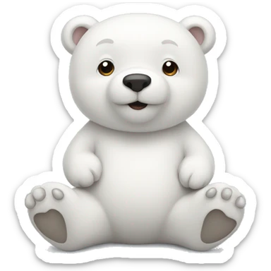 cute white bear sticker
