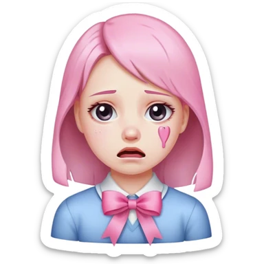 😭+🎀 sticker