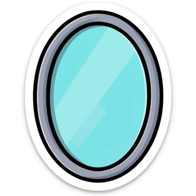 red oval portal sticker