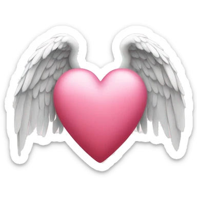 Heart with angel wings sticker