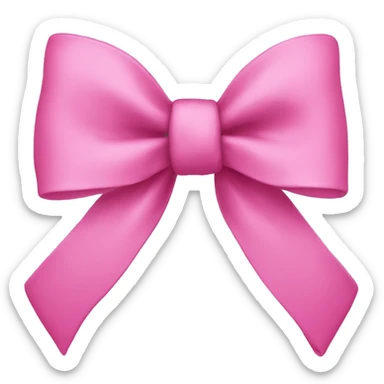 Pink bow sticker