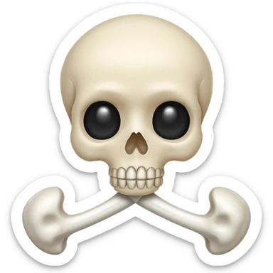 can you generate simple emoji about healthy bone make it cute sticker