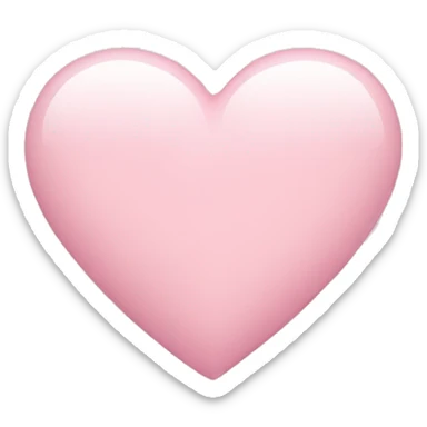 light pink heart sticker