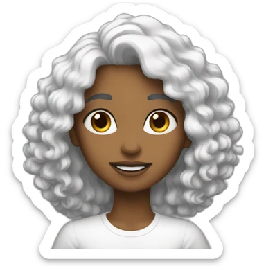 Blanca pelo negro sticker