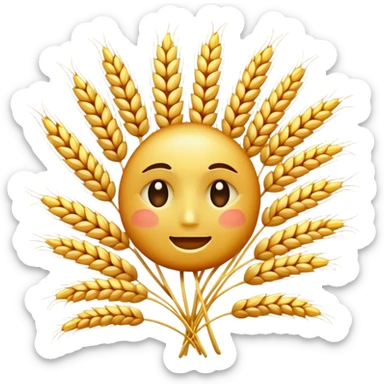wheat with face sticker