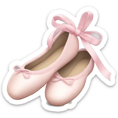 Pale light pink ballet shoes sticker