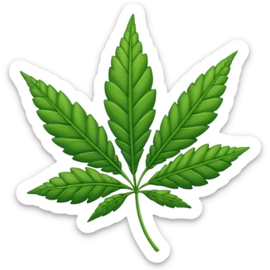 Weed leaf sticker