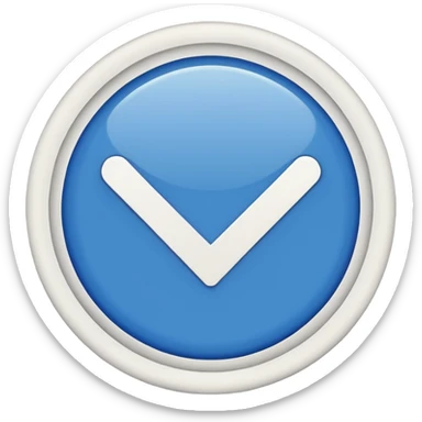 Emoji de verificación azul de tik tok pero que no salga la puntita de la verificación de la tilde que salga todo redondo  sticker