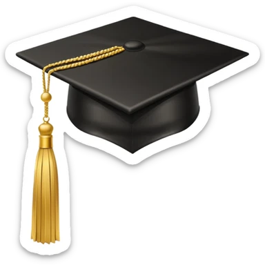black grad cap sticker