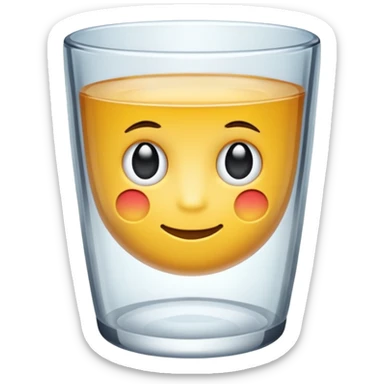 glass cup empty sticker