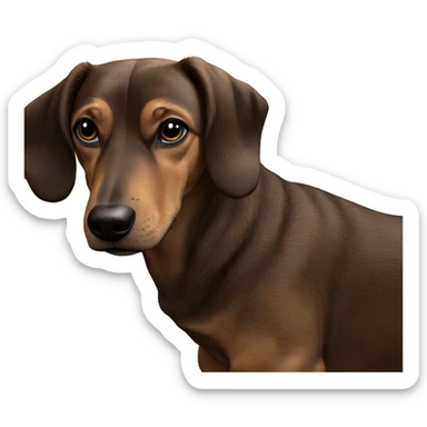 realistic indoor dog portrait sticker
