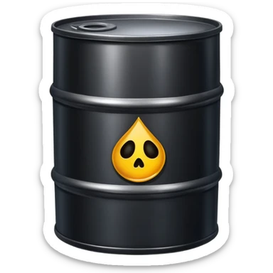 oil sludge in barrel  sticker
