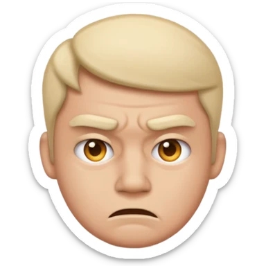 Fed up emoji face sticker