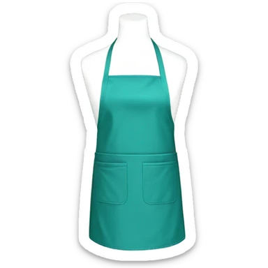 Realistic isolated teal kitchen apron  sticker
