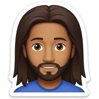 Omarion with long dark brown hair sticker