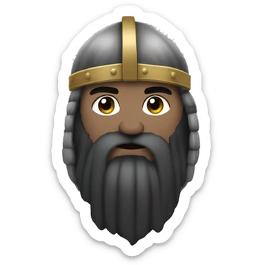 Viking com armadura preta e roxa sticker