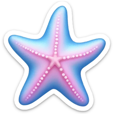 Blue and pink pastel starfish sticker