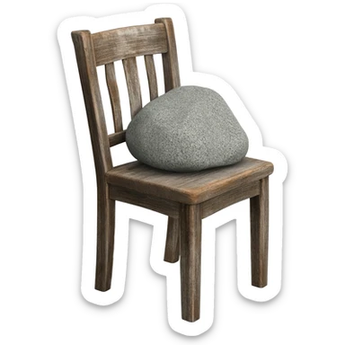 big rock on a chair sticker