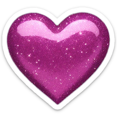 Glitter heart  sticker