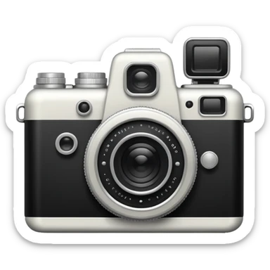 camara fotografíca solo lineas contorno sticker