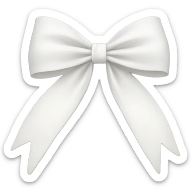 white bow sticker