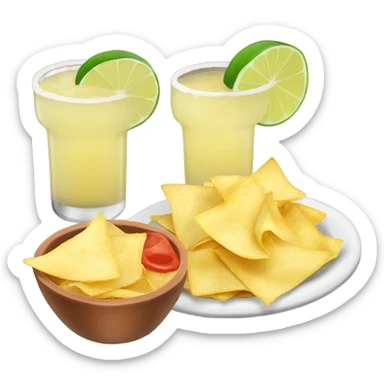 Girls night margaritas and chips and queso sticker