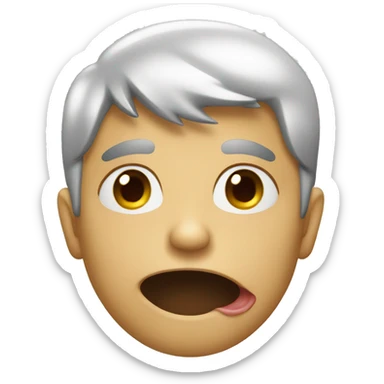 a person biting their lip sticker