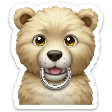 stuffed animal with ring sticker