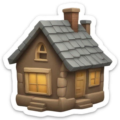 house with two arrows on the left and right pointing inwards sticker