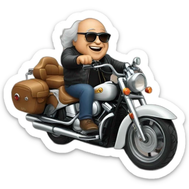 Danny devito on a motorbike sticker