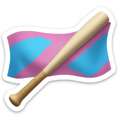 Transgender flag baseball bat sticker