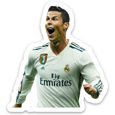 Cristiano ronaldo doing his signature celebration Sui sticker
