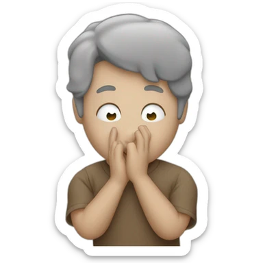 someone claping his head sticker