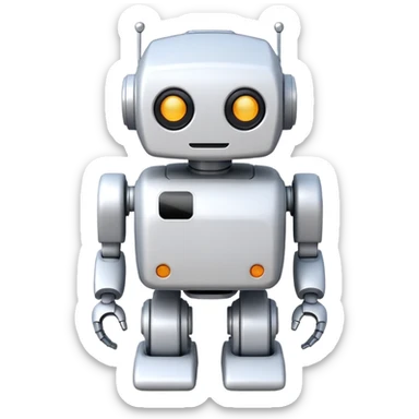 robot old cartoon simple kid toy white innocent funny adorable sticker