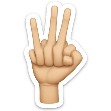middlefinger-crossed-ringfinger sticker