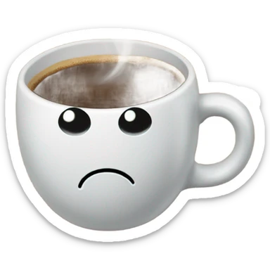 Coffee with bow and snowflake booger sticker