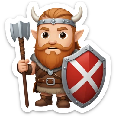 viking with Denmark shield sticker