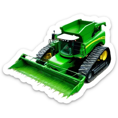 John Deere header bogged  sticker
