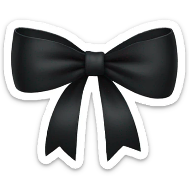 black bow sticker