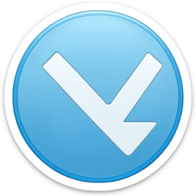 Draw a circle Sky blue and the verified  with a blank checkmark ☑️ sticker