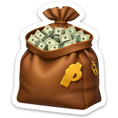 Big bag of cash sticker