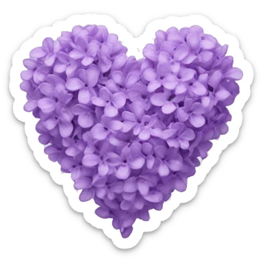 Lilac heart sticker