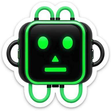 Black And Green Cyber Aesthetic sticker