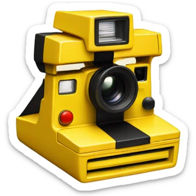 Yellow Polaroid camera sticker