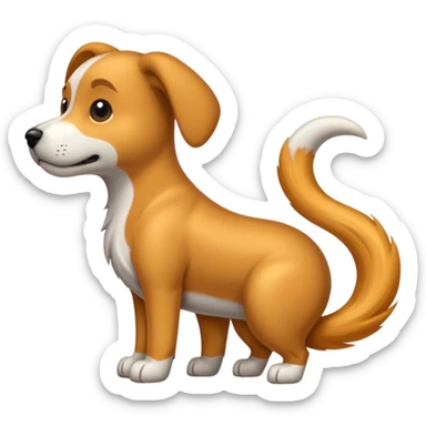 
dog's iron tail sticker