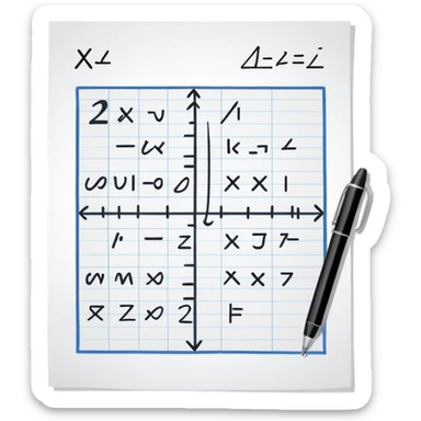 A paper with mathematic equations  sticker