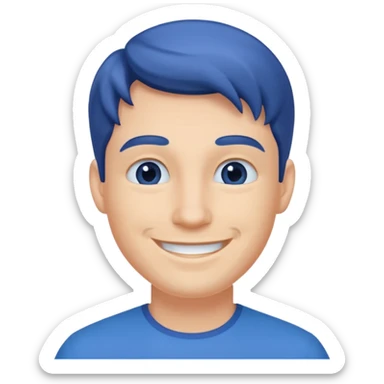 blue dress man sticker