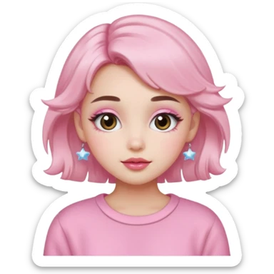  Soft Girl
Origin: TikTok/Western

Key Features: Pastel blush, gloss or tinted balm, fluffy brows, shimmery lids, small hair clips or pigtails.

Vibe: Playful, sweet, pastel-saturated cuteness — very Y2K meets kawaii.

Signature Trick: Emphasizes youthful, doll-like features with lots of pink. sticker